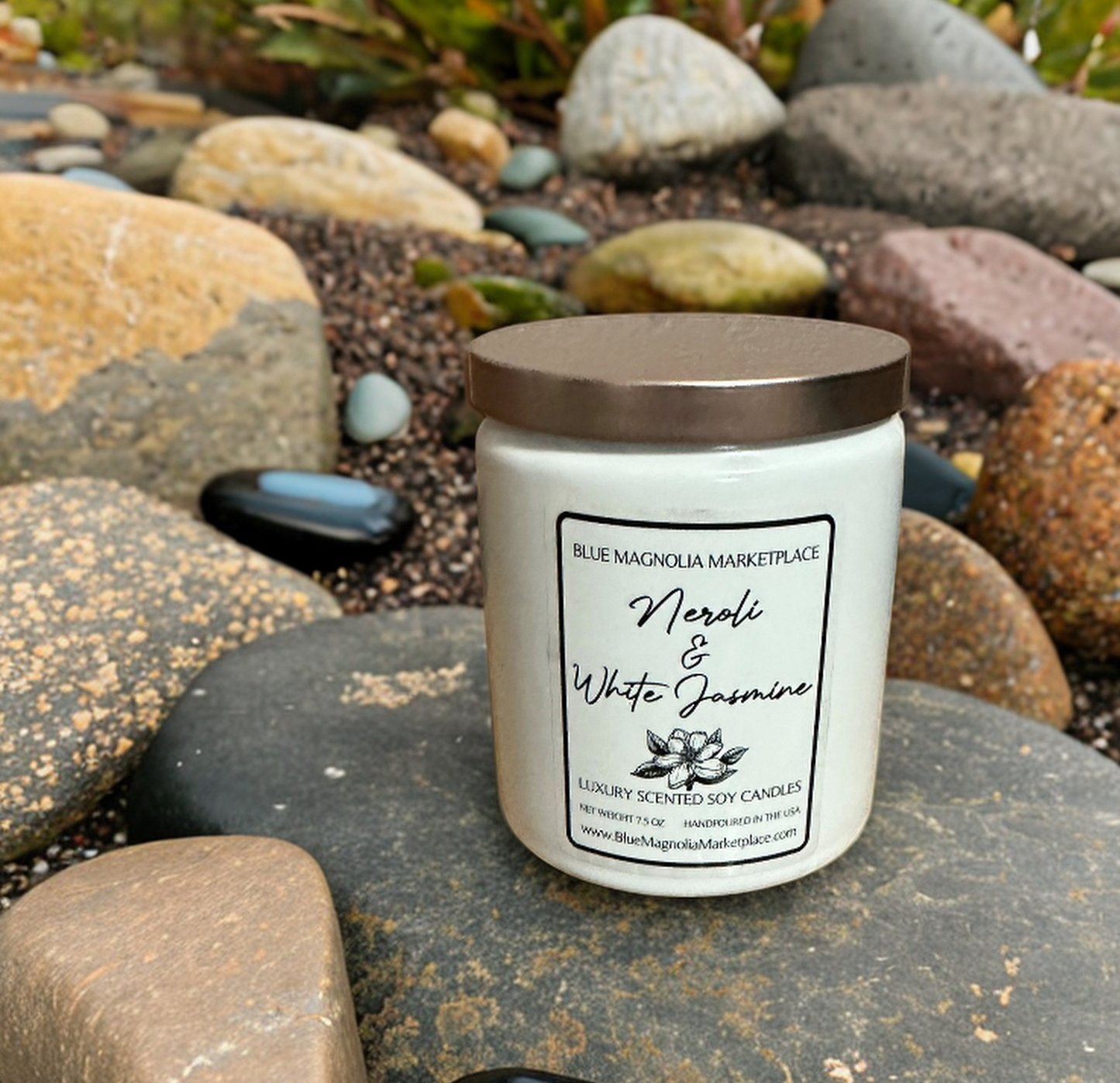 Neroli & White Jasmine- Natural Clean-Burning Soy Candle