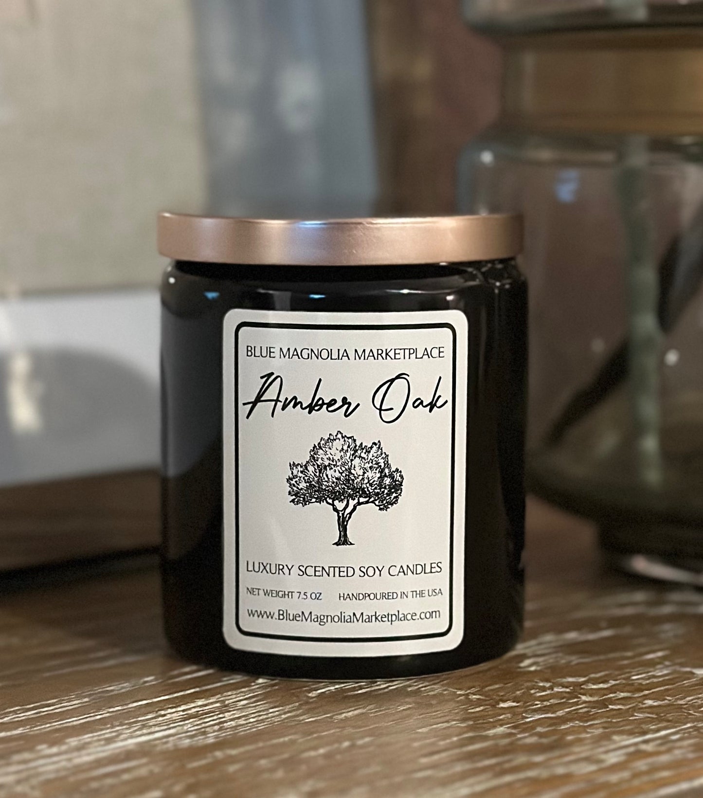 Amber Oak- Natural Clean-Burning Soy Candle
