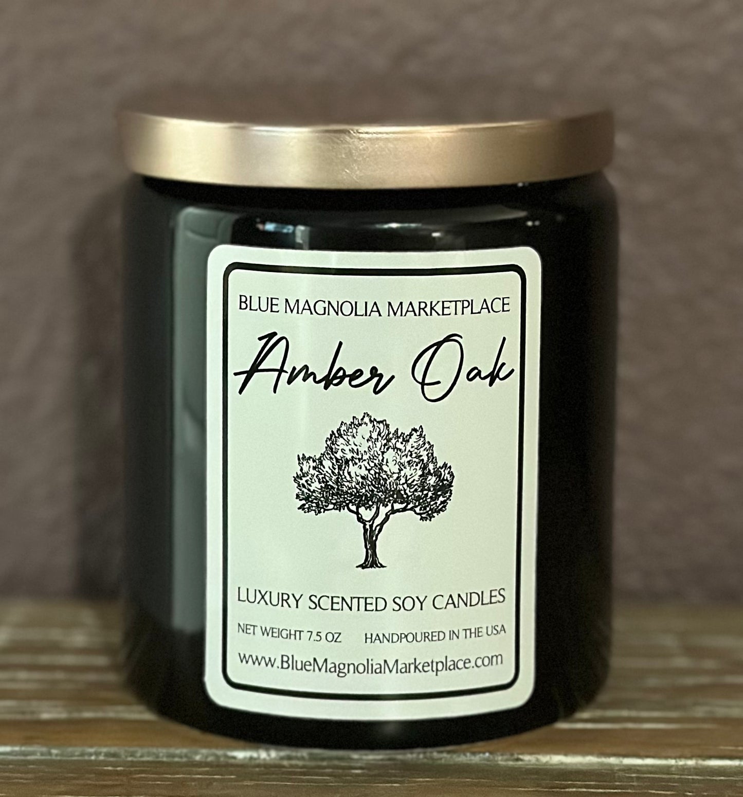 Amber Oak- Natural Clean-Burning Soy Candle