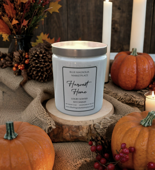 Harvest Home Candle- White Container