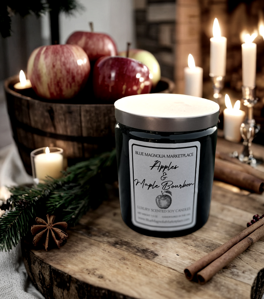 Apples & Maple Bourbon Candle- Black Container